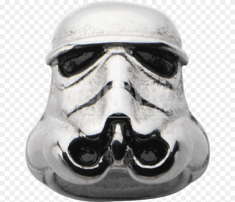 Star Wars Storm Trooper Stainless Steel Bead Charm, Helmet, Adult, Male, Man Free Png