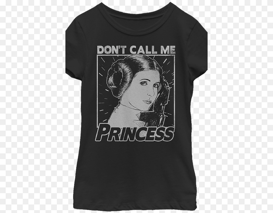 Star Wars T Shirt For Women Dont Call Me Princess, Clothing, T-shirt, Adult, Wedding Png Image