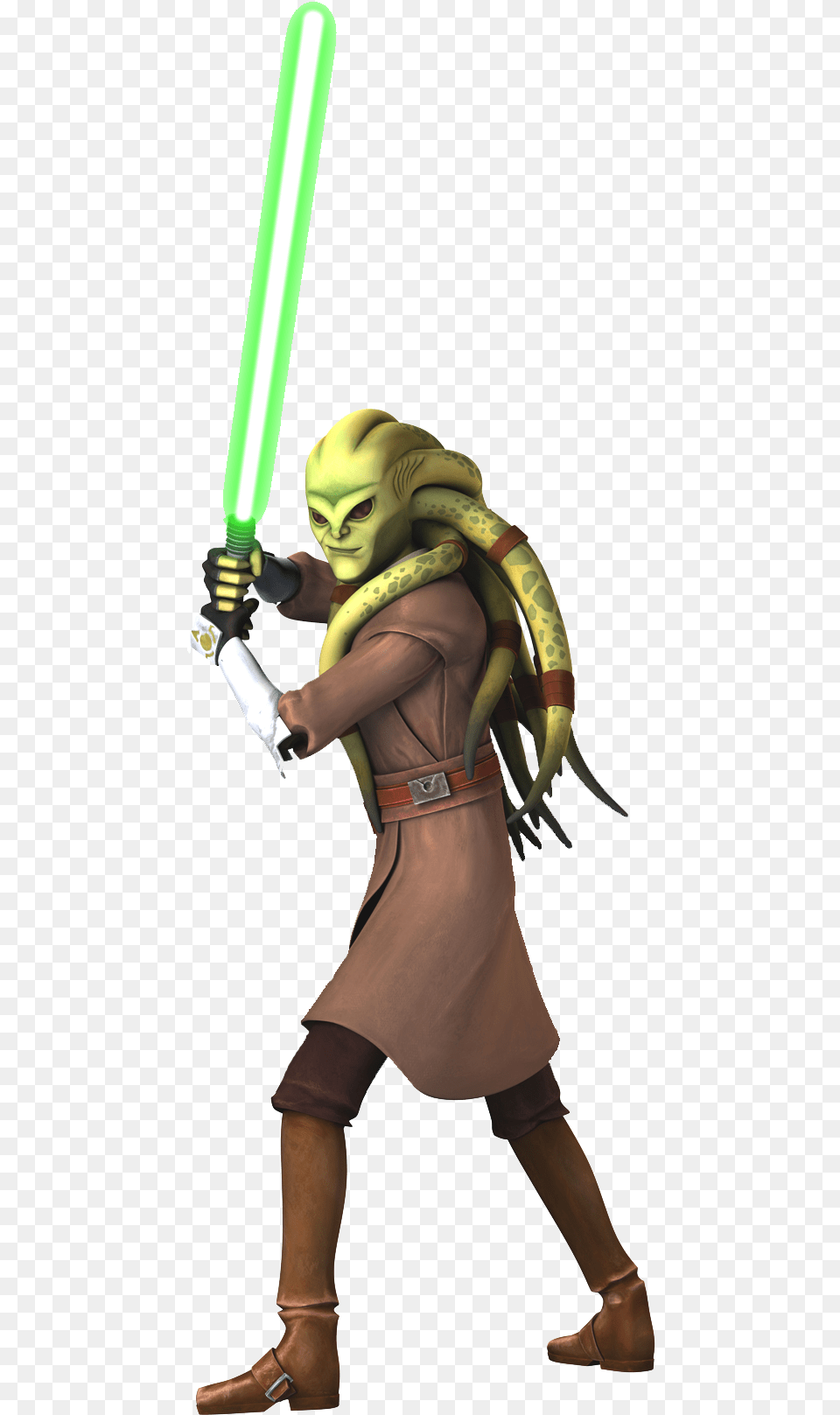 Star Wars The Clone Wars Kit Fisto, Weapon, Sword, Adult, Person Free Png Download