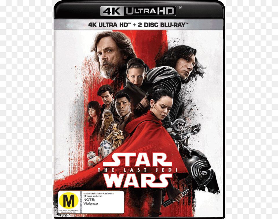 Star Wars The Last Jedi Uhd Star Wars The Last Jedi Blu Ray, Adult, Poster, Person, Woman Free Png