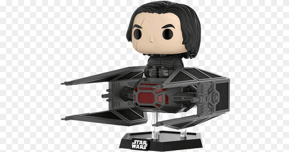 Star Wars The Last Jedi Kylo Ren With Tie Fighter Pop Deluxe Figurine Pop Star Wars, Face, Head, Person, Baby Png Image