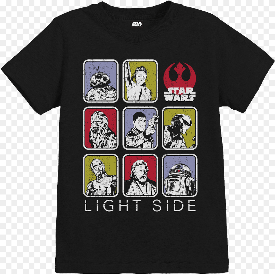 Star Wars The Last Jedi Light Side Kid Star Wars, T-shirt, Clothing, Adult, Person Free Png Download