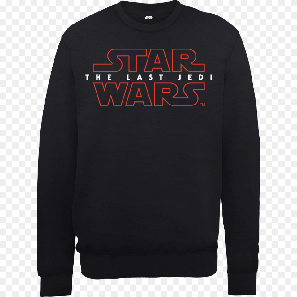 Star Wars The Last Jedi Men S Black Sweatshirt Star Wars Last Jedi Sweatshirt, Clothing, Hoodie, Knitwear, Long Sleeve Png