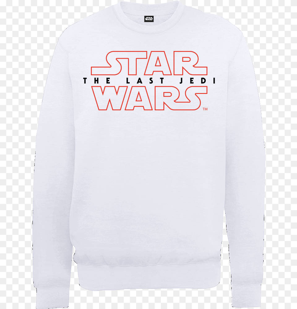 Star Wars The Last Jedi Menu0027s White Sweatshirt, Clothing, Knitwear, Long Sleeve, Sleeve Free Transparent Png