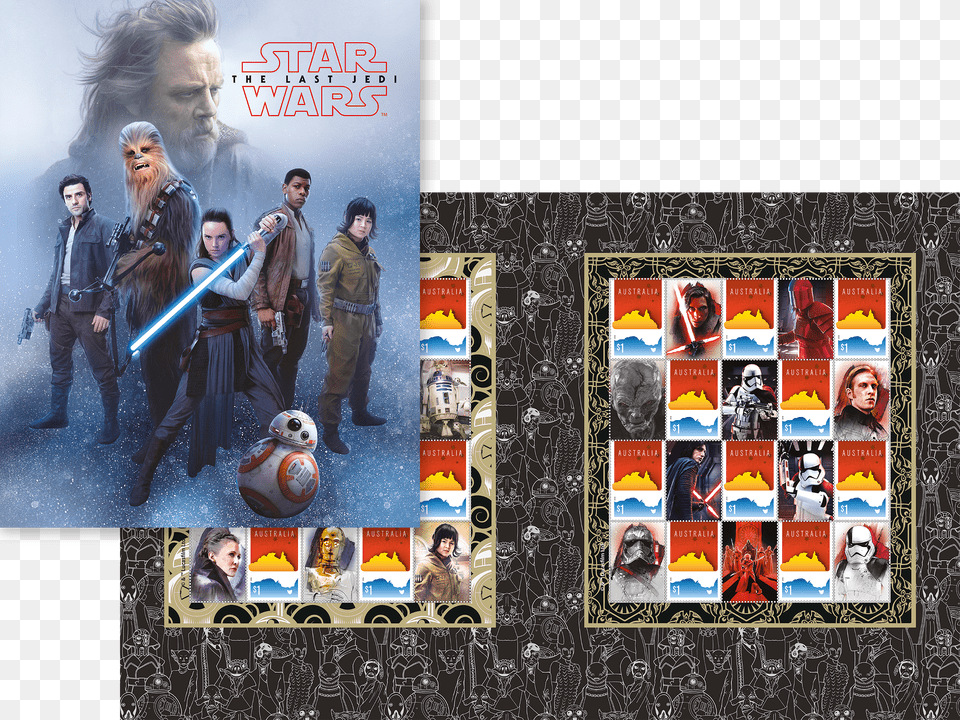Star Wars The Last Jedi Stamp Pack Australia Post Star Wars Stamps Free Png Download