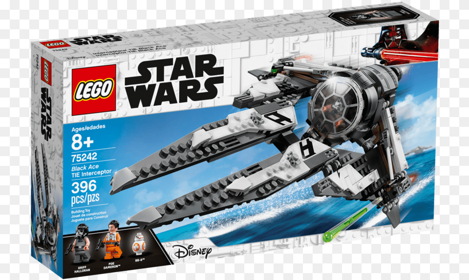 Star Wars Tie Interceptor Lego, Aircraft, Person, Spaceship, Transportation Free Png Download