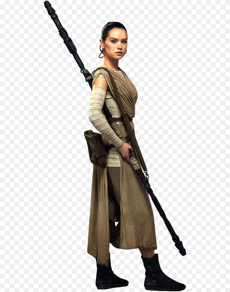 Star Wars Rey From Star Wars, Clothing, Coat, Weapon, Sword Free Transparent Png