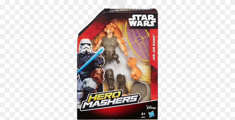 Star Wars Vii Hero Mashers Figur Jar Jar Binks Star Wars, Advertisement, Poster, Person Free Png