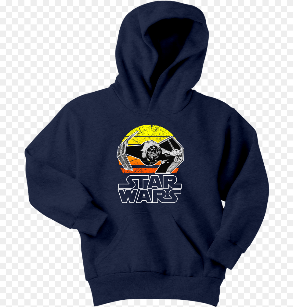 Star Wars Vintage Tie Fighter Youth Hoodie Tina Store Star Wars Wallpaper 1920x1080, Clothing, Hood, Knitwear, Sweater Free Png