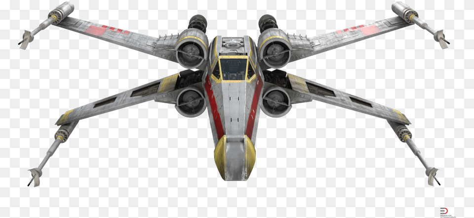 Star Wars X Wing Starfighter Yellow Royalty Free 3d Transparent X Wing, Aircraft, Airplane, Transportation, Vehicle Png