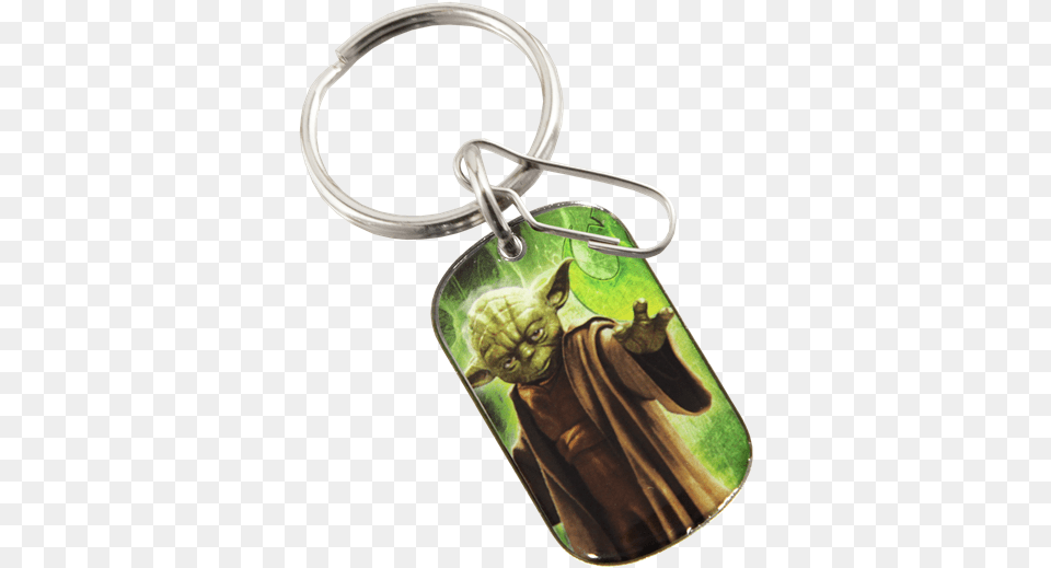 Star Wars Yoda Domed Key Chain Keychain, Accessories, Silver, Smoke Pipe Png