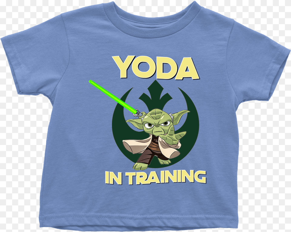 Star Wars Yoda In Training Toddler T Shirt Star Wars Rebel Symbol, Clothing, T-shirt, Baby, Person Png