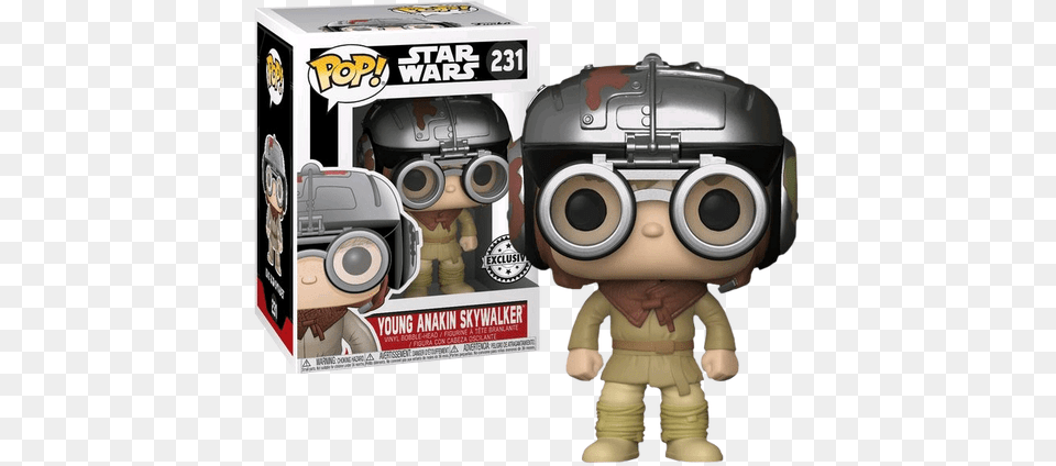 Star Wars Young Anakin Skywalker In Podracer Outfit Pop Funko Pop Star Wars, Baby, Person, Electronics Png Image