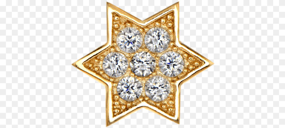 Star With Dimond Download Gold, Accessories, Diamond, Gemstone, Jewelry Png Image