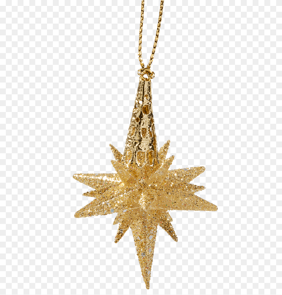 Star With Glitter Gold 6 Cm Locket, Accessories, Jewelry, Necklace, Chandelier Png Image