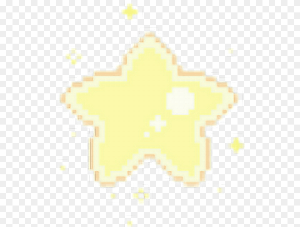 Star Yellow Cute Kawaii Pixel Sticker Kawaii Pixel Star, Star Symbol, Symbol, First Aid Free Transparent Png