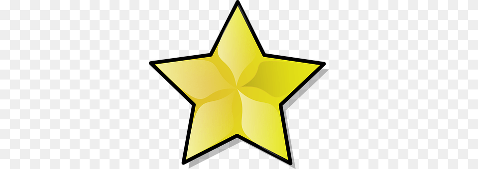 Star Yellow Shape Gold Border Black Animated Picture Of Star, Star Symbol, Symbol, Animal, Fish Free Png Download