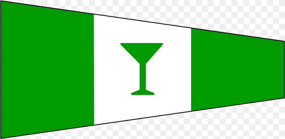 Starboard Pennant With Martini Glass Gin Pennant, Green, Alcohol, Beverage, Cocktail Png Image
