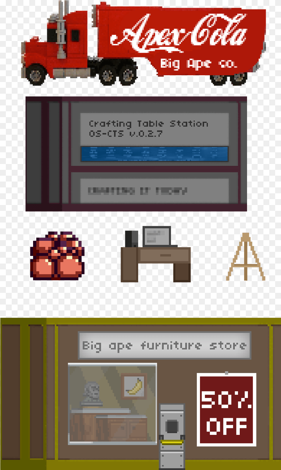 Starbound Cooking Table Truck, Advertisement, Qr Code, Person Png Image