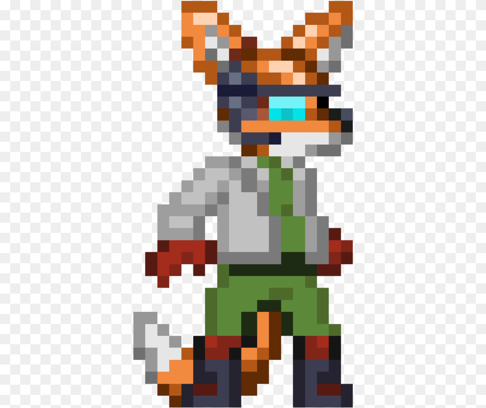Starbound Custom Character Fox Mccloud By Gabeexists Da7z4mo Fox Mccloud Pixel Art, Graphics, Pattern Free Png