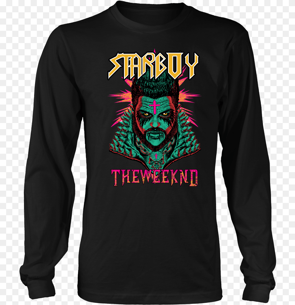 Starboy Metal Shirt Star Boy The Weeknd, T-shirt, Clothing, Sleeve, Long Sleeve Free Transparent Png