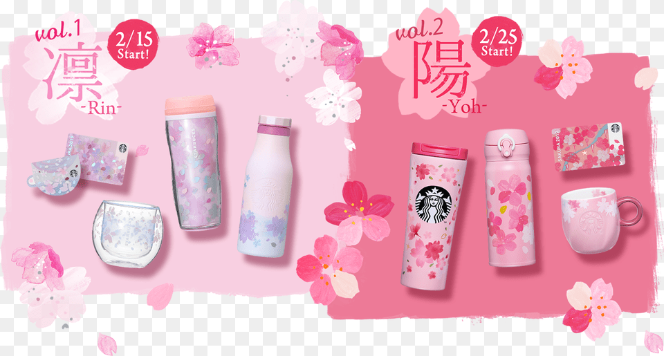 Starbucks, Cup, Bottle, Jar, Flower Free Png Download