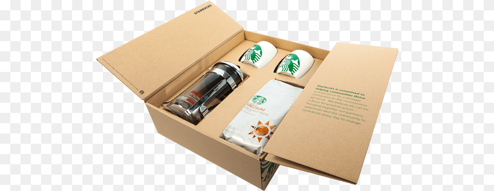 Starbucks Carton Board Packaging, Box, Cardboard, Bottle Free Png