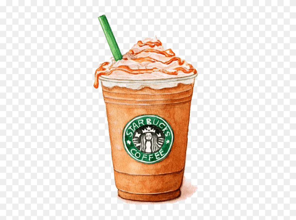 Starbucks Clipart Watercolor Starbucks Drawing, Cream, Dessert, Food, Ice Cream Free Transparent Png