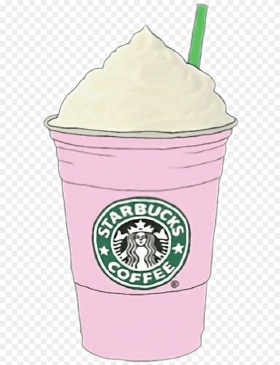 Starbucks Coffee Cafe Rosa Pink Tumblr Starbucks Cotton Candy Frappuccino, Cream, Dessert, Food, Ice Cream Png