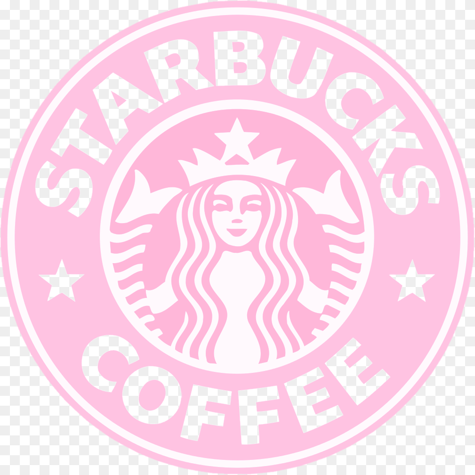 Starbucks Coffee Pink Aesthetic Logo Freetoedit Starbucks, Badge, Symbol, Face, Head Free Png Download