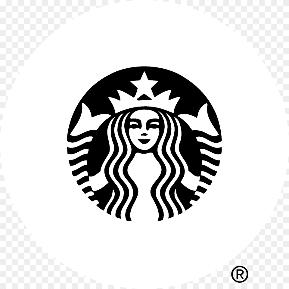 Starbucks Logo Black And White Picture Starbucks New Logo 2011, Face, Head, Person, Emblem Png Image