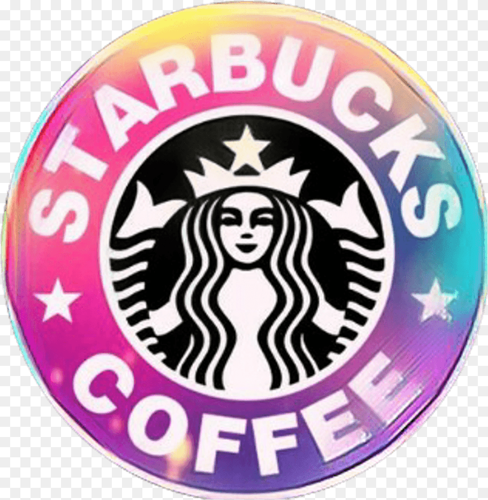 Starbucks Logo Rainbow Starbucks Logo, Symbol, Badge, Face, Person Png Image
