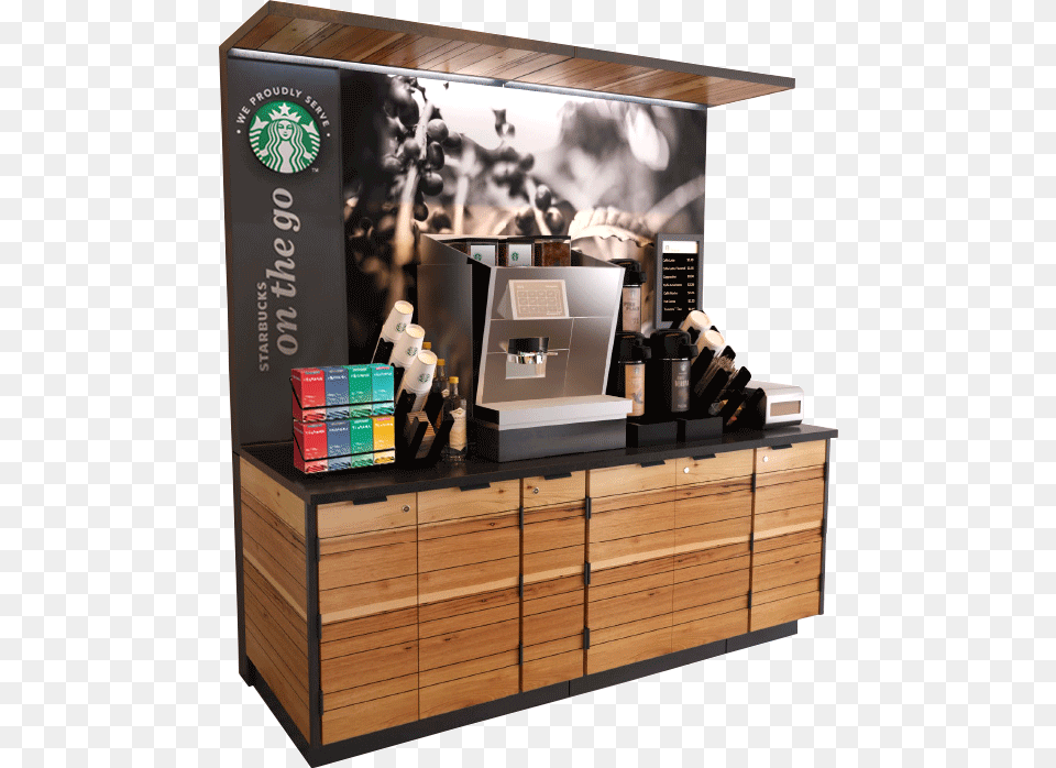 Starbucks On The Go Kiosk Starbucks Self Service Kiosk, Indoors, Shop, Furniture, Market Png Image