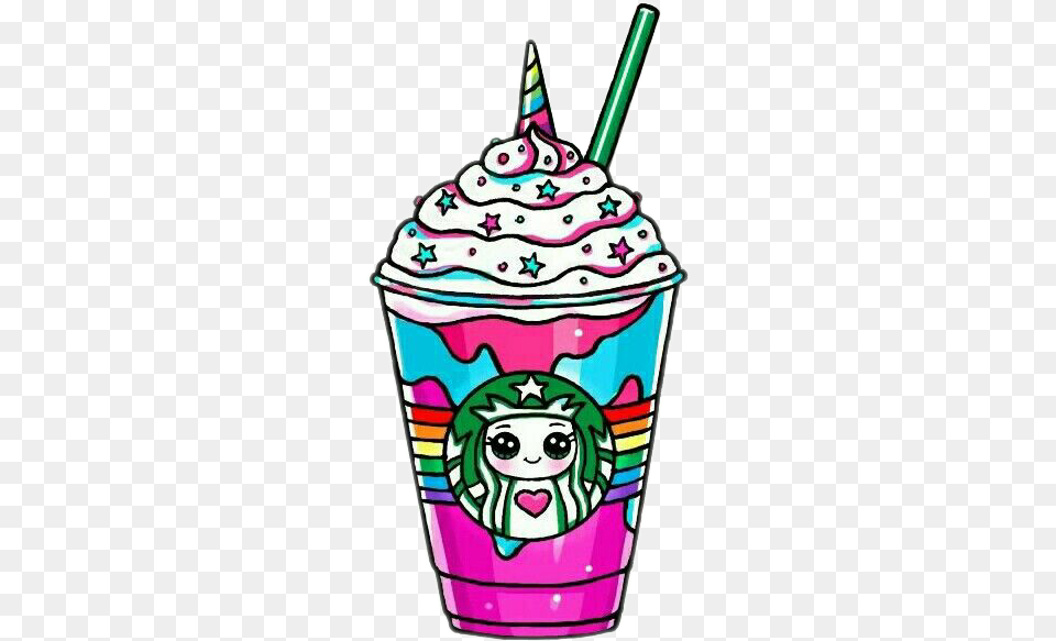 Starbucks Unicorn, Beverage, Juice, Ice Cream, Food Free Png