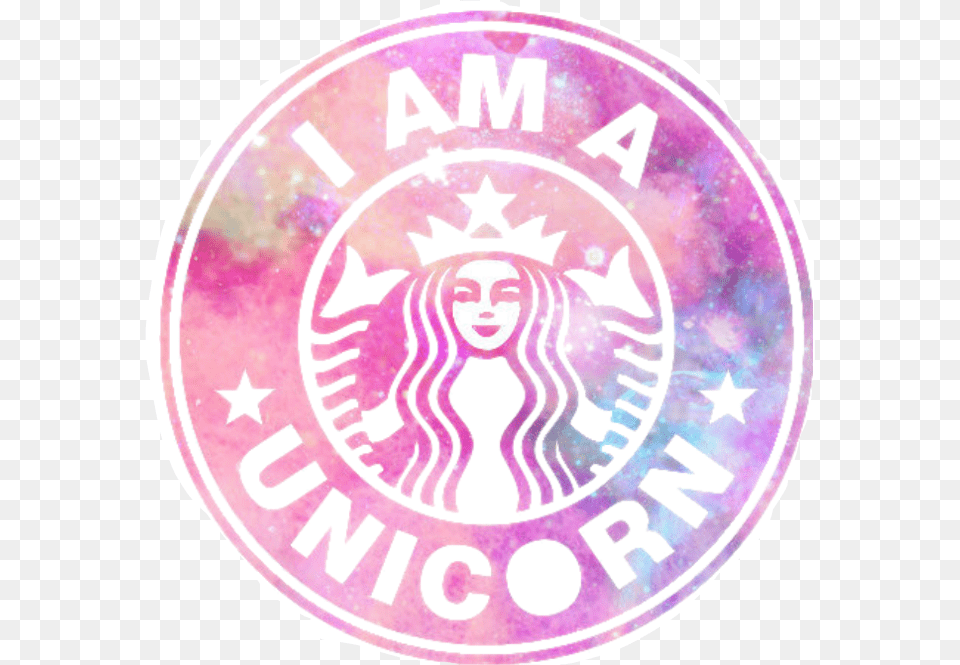 Starbucksunicorn Emoji Im A Unicorn Starbucks, Badge, Logo, Symbol, Face Png Image