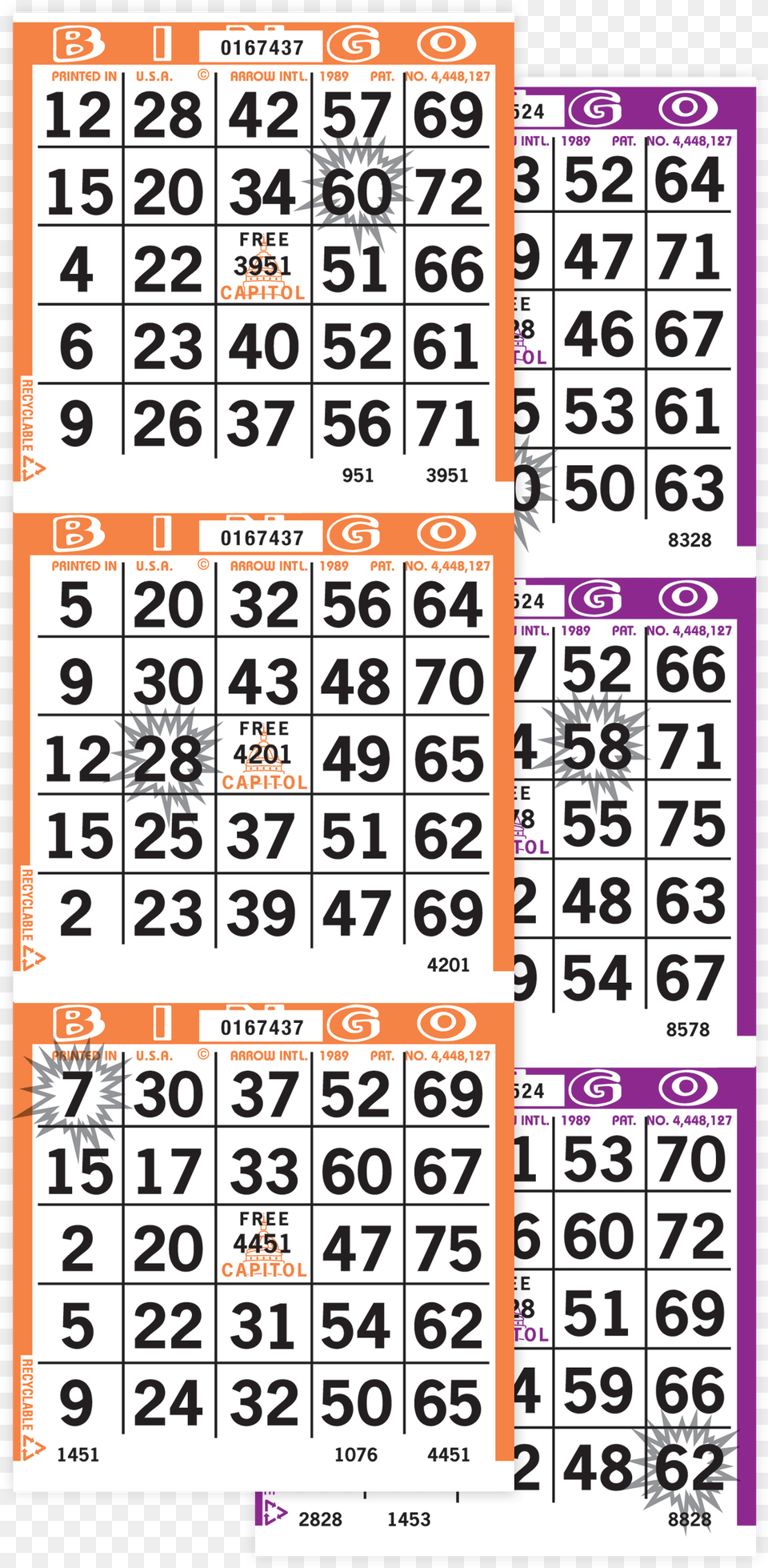 Starburst Bingo Paper 1 On Yellow Unimax Bingo Paper Game Cards 4 Inch, Text, Number, Symbol Free Transparent Png