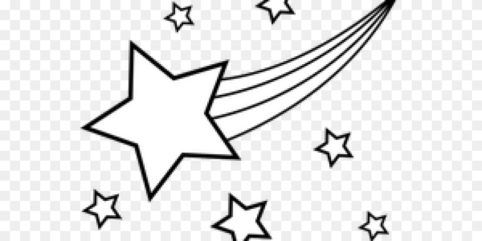 Starburst Clipart Black And White Shooting Star Black And White, Star Symbol, Symbol, Person Png Image