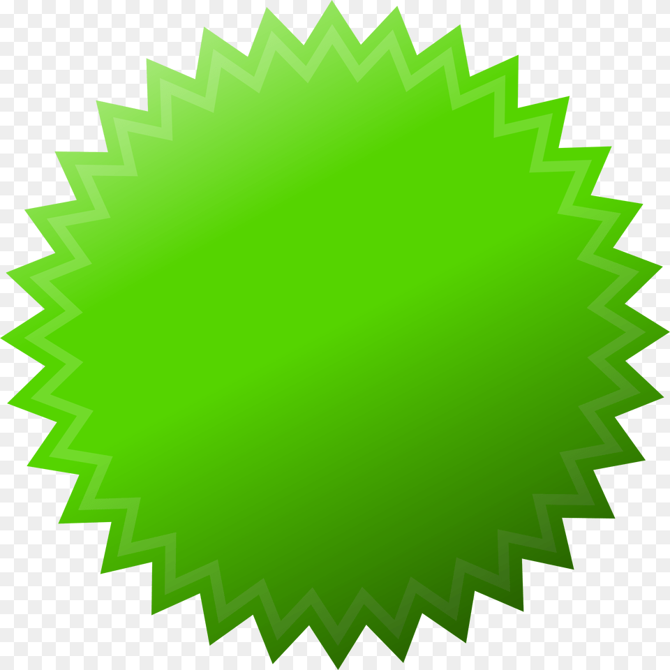 Starburst Clipart Price Tag Blank Sticker, Green, Leaf, Plant, First Aid Free Png