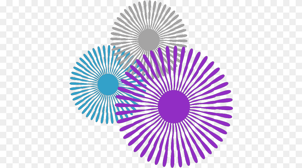 Starburst Flower Trio Svg Vector Clip Circle, Pattern, Purple, Accessories, Spiral Png Image