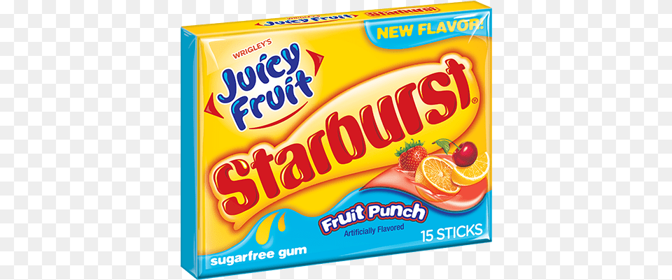 Starburst Fruit Punch Slim Pack Juicy Fruit New Gum, Food, Ketchup Free Transparent Png