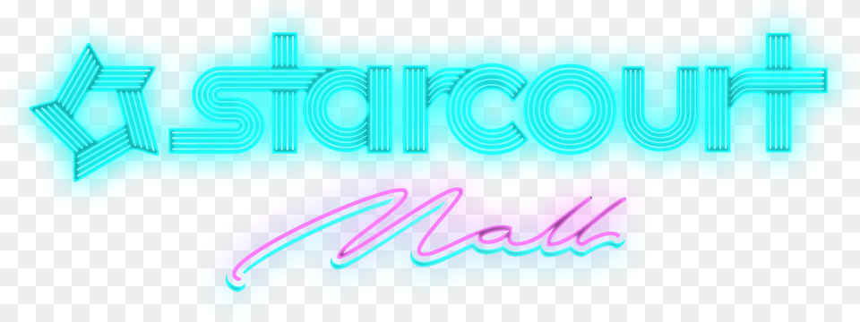 Starcourt Mall Logo, Light, Text, Food, Sweets Png Image