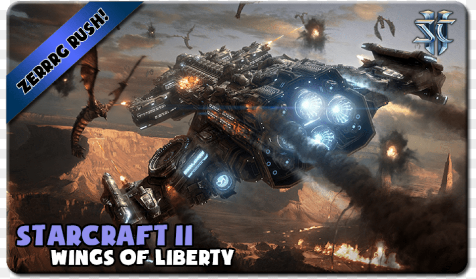 Starcraft Ii Game Card Starcraft 2 Wallpaper Hd, Aircraft, Vehicle, Transportation, Spaceship Free Png