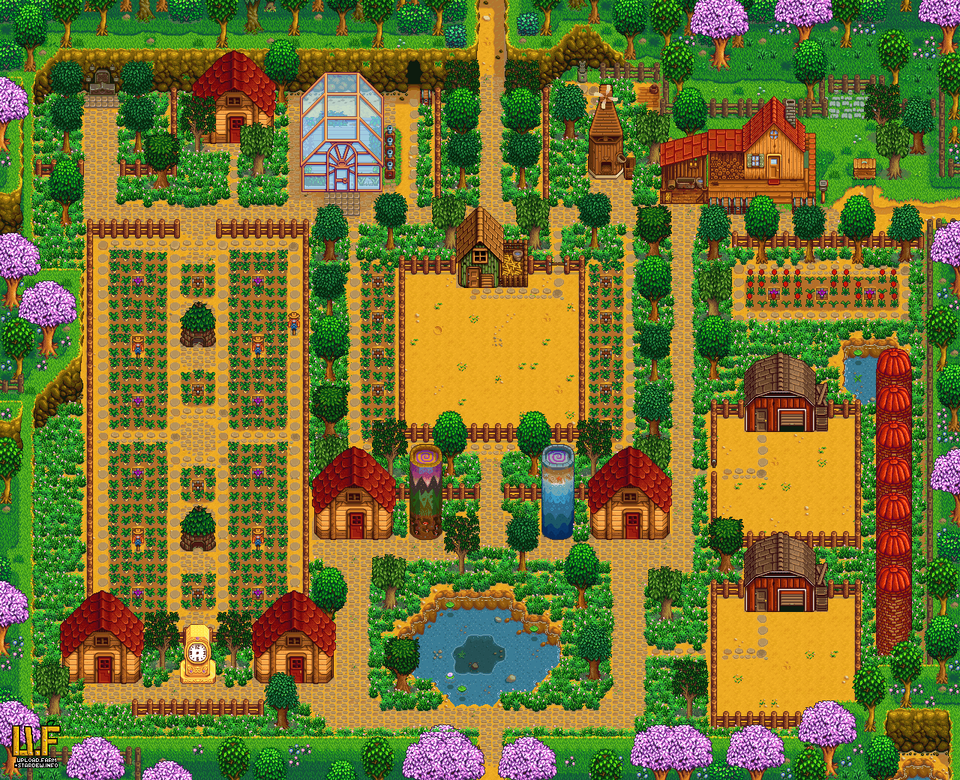 Stardew Valley Farm Examples, Neighborhood, Architecture, Building, Housing Png