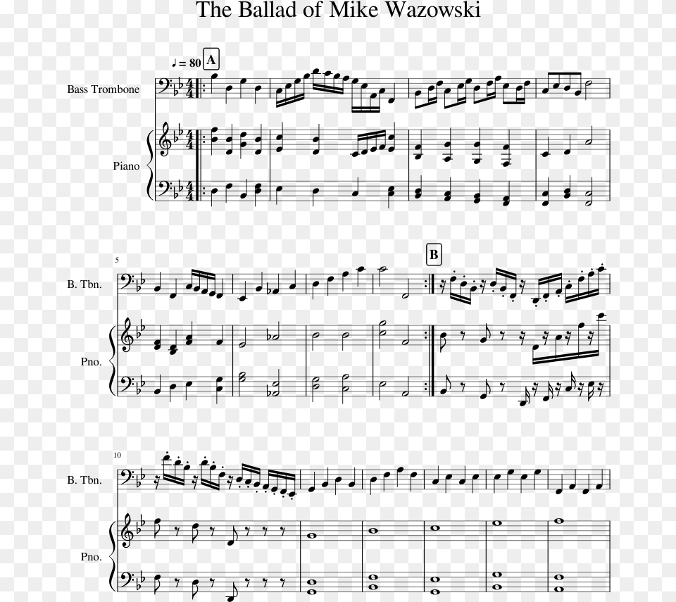 Stardew Valley In The Deep Woods Piano Sheet, Gray Png Image