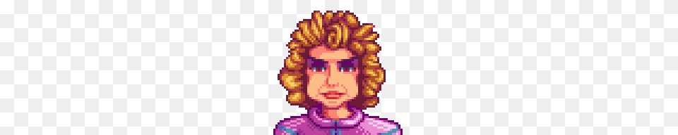 Stardew Valley Pam, Purple, Person, Face, Head Free Transparent Png