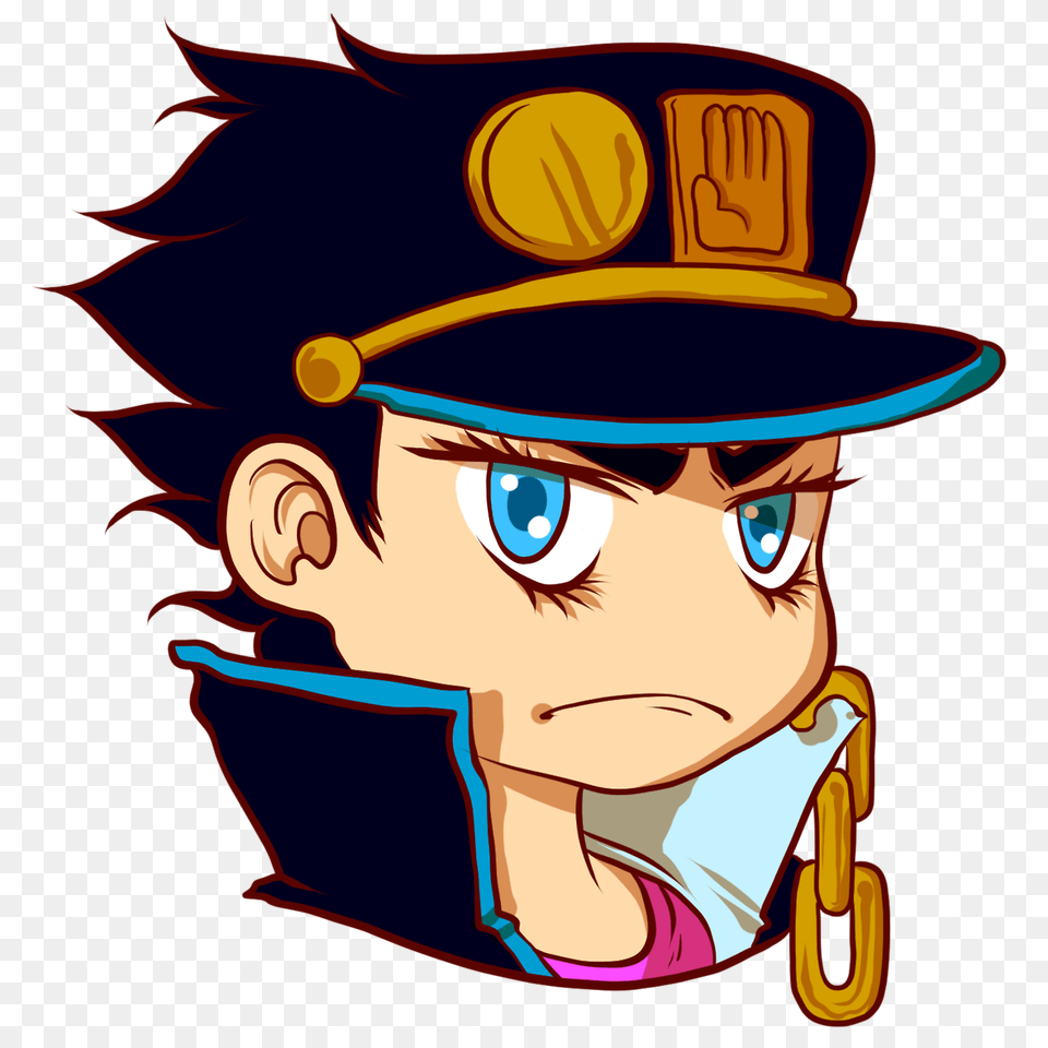Stardust Crusaders Stickers Sans Joseph Because, Person, Face, Head, Cartoon Free Png Download