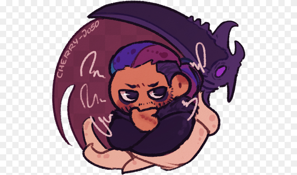 Stardust Genius Wevil I Wanted A Lil Pfp Illustration, Baby, Person, Purple, Face Png Image