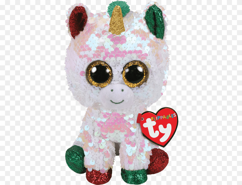 Stardust Reversible Sequin Christmas Unicorn Beanie Boo Christmas Flippables, Toy, Plush, Pinata, Nature Png Image