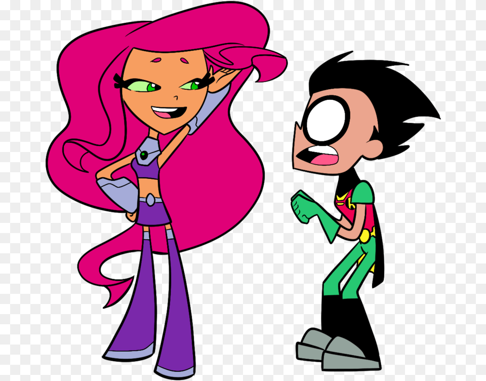 Starfire Drawing Star Fire Banner Royalty Starfire Teen Titans Hair, Publication, Book, Comics, Adult Png Image