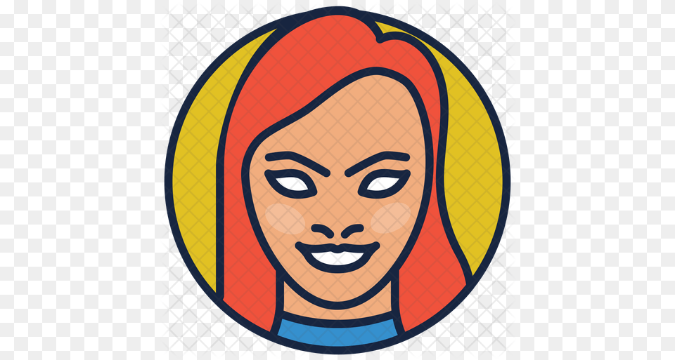 Starfire Girl Icon Icon, Face, Head, Person, Photography Png